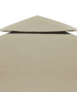 Water-proof Gazebo Cover Canopy Replacement 310 g / m² Beige 3 x 3 m