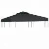 Water-proof Gazebo Cover Canopy 310 g / m² Dark Grey 3 x 3 m