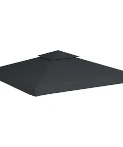 Water-proof Gazebo Cover Canopy 310 g / m² Dark Grey 3 x 3 m