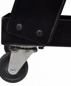 Welding Cart Black Trolley with 3 Shelves Workshop Organiser