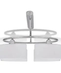 Ceiling Lamp with Ellipsoid Glass Shades for 4 E14 Bulbs