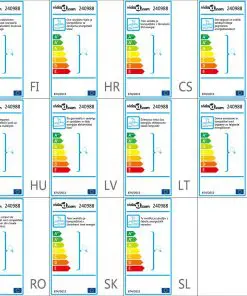 Ceiling Lamp with Ellipsoid Glass Shades for 4 E14 Bulbs
