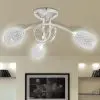Ceiling Lamp with White Acrylic Crystal Shades for 3 G9 Bulb