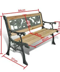 vidaXL Children Garden Bench 84 cm Wood