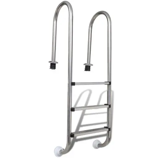 vidaXL Pool Ladder 3 Steps Stainless Steel 120 cm