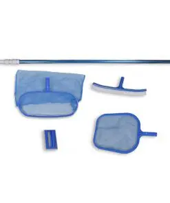 Pool Cleaning Set Brush 2 Leaf Skimmers 1 Telescopic Pole