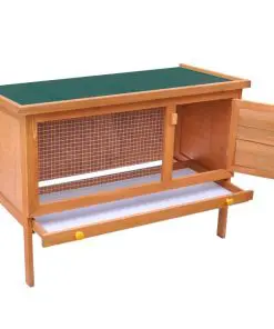 vidaXL Outdoor Rabbit Hutch 1 Layer Wood