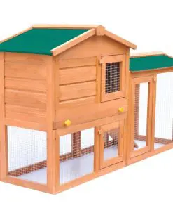 Outdoor Large Rabbit Hutch Small Animal House Pet Cage Wood