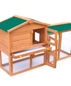 Outdoor Large Rabbit Hutch Small Animal House Pet Cage Wood