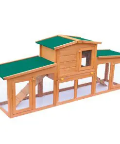 Large Rabbit Hutch Small Animal House Pet Cage with Roofs Wood