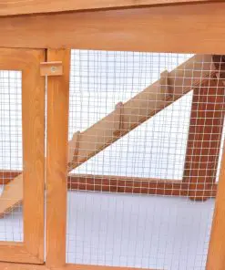 Large Rabbit Hutch Small Animal House Pet Cage with Roofs Wood