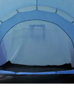 Camping Tent 6 Persons Navy Blue/Light Blue