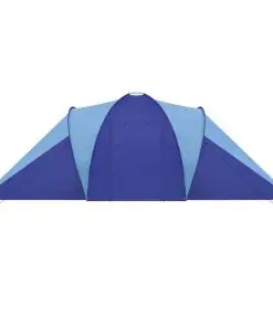 Camping Tent 6 Persons Navy Blue/Light Blue
