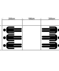 Camping Tent 6 Persons Navy Blue/Light Blue