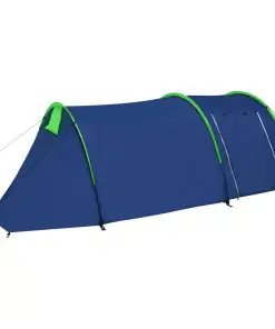 Camping Tent 4 Persons Navy Blue/Green
