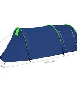 Camping Tent 4 Persons Navy Blue/Green