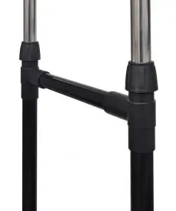 Adjustable Clothes Rack 4 Castors 2 Hanging Rails