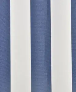 vidaXL Awning Top Sunshade Canvas Blue & White 3 x 2.5m