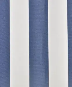 vidaXL Awning Top Sunshade Canvas Blue & White 4 x 3 m