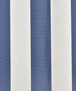 vidaXL Awning Top Sunshade Canvas Blue & White 6x3m