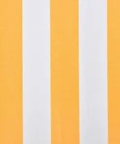 vidaXL Awning Top Sunshade Canvas Yellow & White 3 x 2.5 m