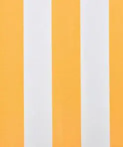 vidaXL Awning Top Sunshade Canvas Yellow & White 6 x 3 m