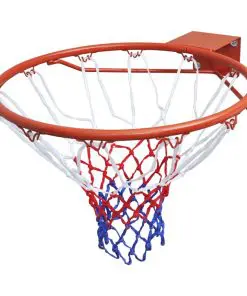 vidaXL Basketball Goal Hoop Set Rim with Net Orange 45 cm