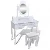 vidaXL Dressing Table with Mirror and Stool 7 Drawers White vidaXL Dressing Table with Mirror and Stool 7 Drawers White
