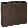 Garden Rectangle Rattan Raised Bed Set Brown Garden Rectangle Rattan Raised Bed Set Brown