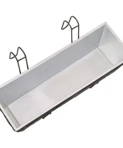 vidaXL Balcony Trapezoid Rattan Planter 2 pcs Black