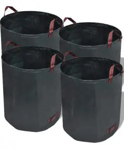 vidaXL Garden Waste Bag Dark Green 4 pcs 120 L 150 g/sqm