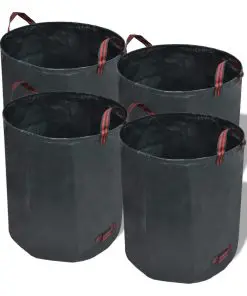 vidaXL Garden Waste Bag Dark Green 4 pcs 272 L 150 g/sqm