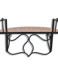 vidaXL Hanging Balcony Table Terracotta Mosaic