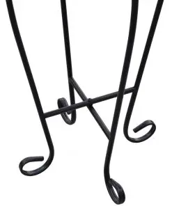 vidaXL Mosaic Plant Table Black and White