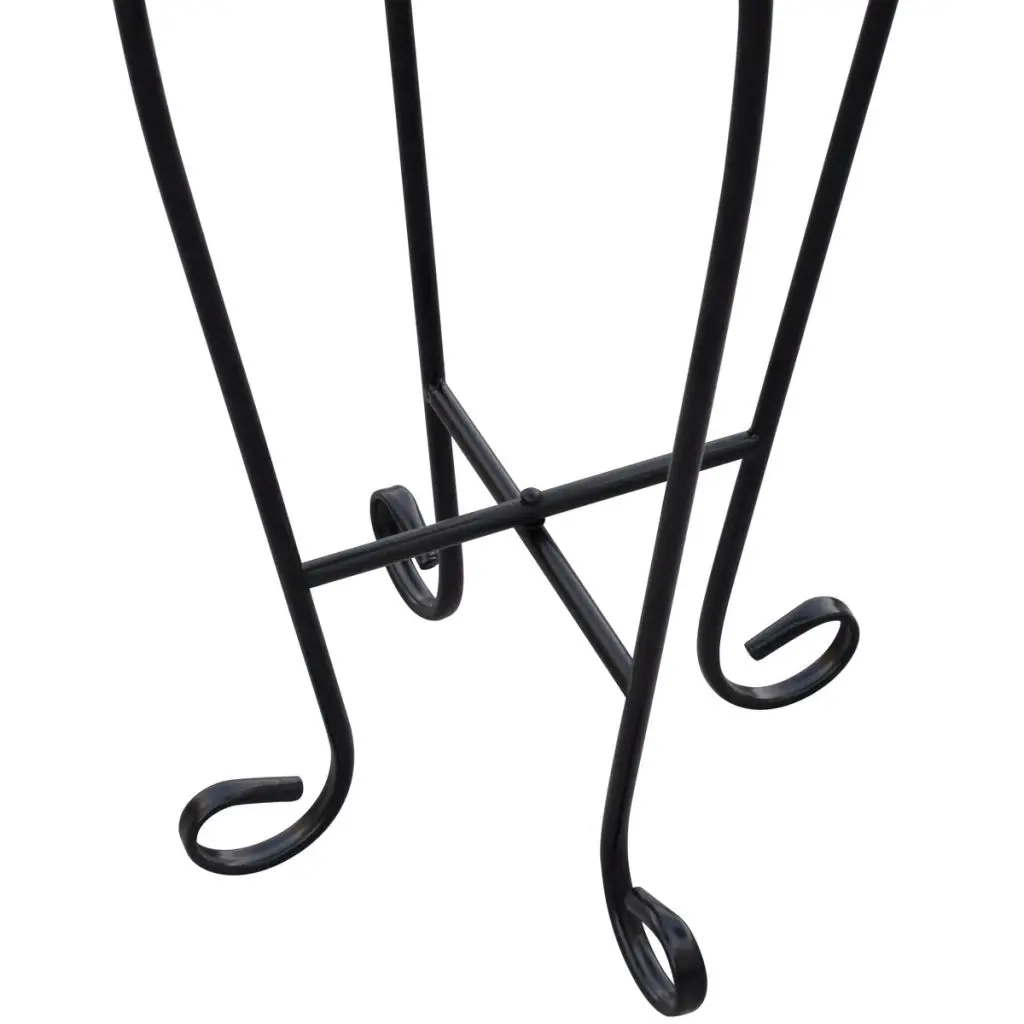 vidaXL Mosaic Plant Table Black and White