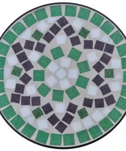 Mosaic Side Table Plant Table Green White