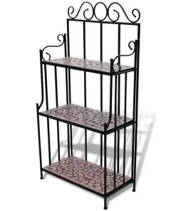 vidaXL Mosaic Plant Stand Terracotta