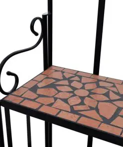 vidaXL Mosaic Plant Stand Terracotta