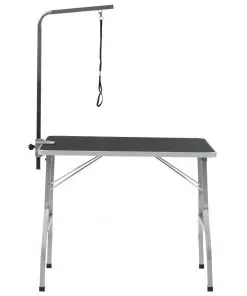 vidaXL Bath Grooming Table for Dogs Cats Pets Adjustable 1 Loop