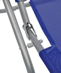 vidaXL Sun Loungers 2 pcs Steel Frame and Textilene Blue