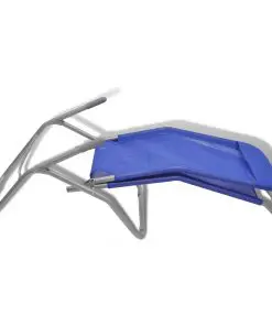vidaXL Sun Loungers 2 pcs Steel Frame and Textilene Blue