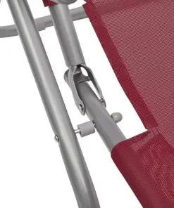 vidaXL Sun Loungers 2 pcs Steel Frame and Textilene Red