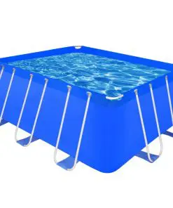 Above Ground Swimming Pool Steel Rectangular 400 x 207 x 122 cm