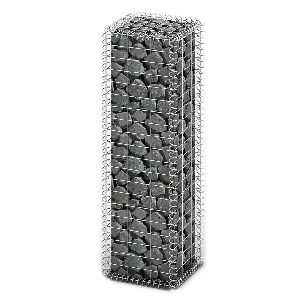 vidaXL Gabion Basket with Lids Galvanised Wire 100x30x30 cm