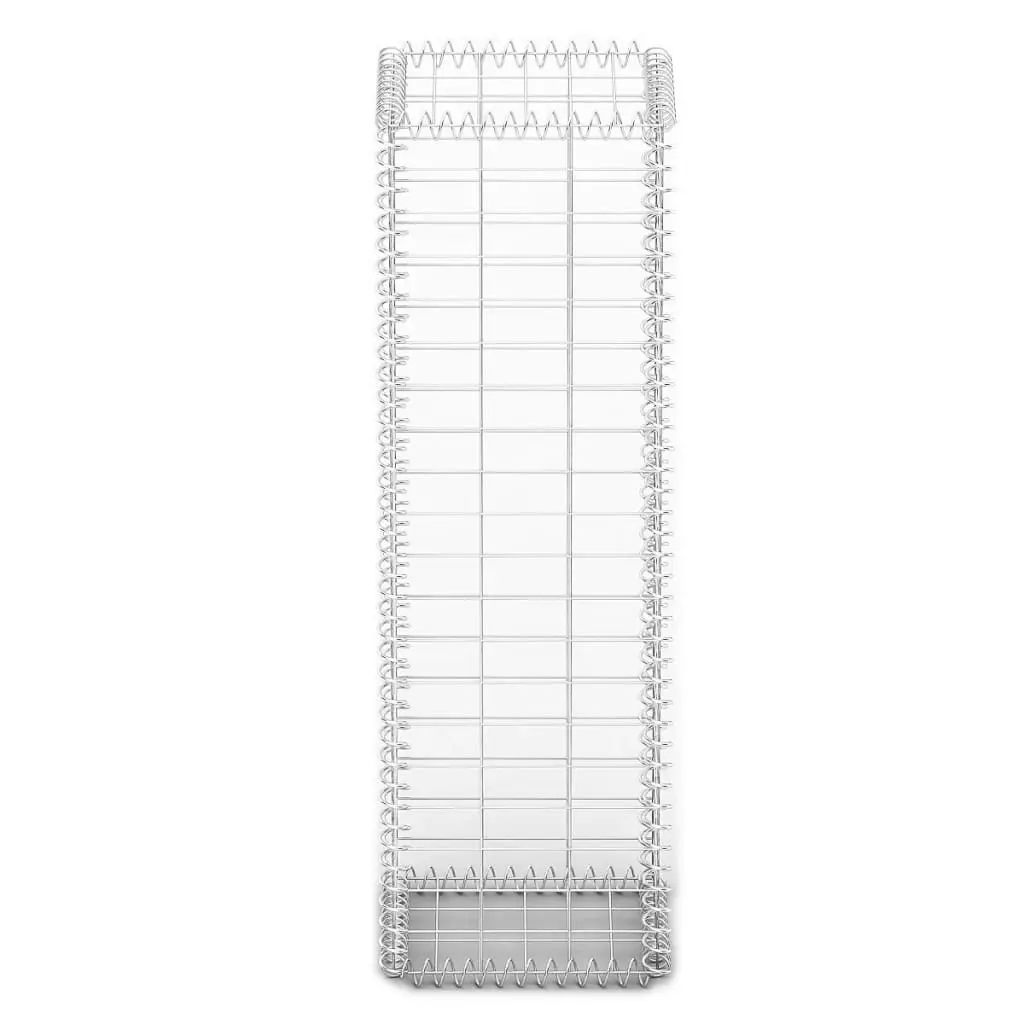 vidaXL Gabion Basket with Lids Galvanised Wire 100x30x30 cm