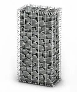 vidaXL Gabion Basket with Lids Galvanised Wire 100x50x30 cm