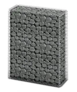 vidaXL Gabion Basket with Lids Galvanised Wire 100x80x30 cm