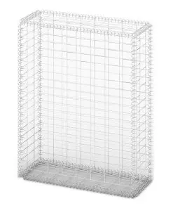 vidaXL Gabion Basket with Lids Galvanised Wire 100x80x30 cm