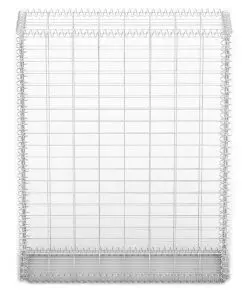 vidaXL Gabion Basket with Lids Galvanised Wire 100x80x30 cm