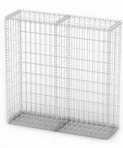 vidaXL Gabion Basket with Lids Galvanised Wire 100 x 100 x 30 cm